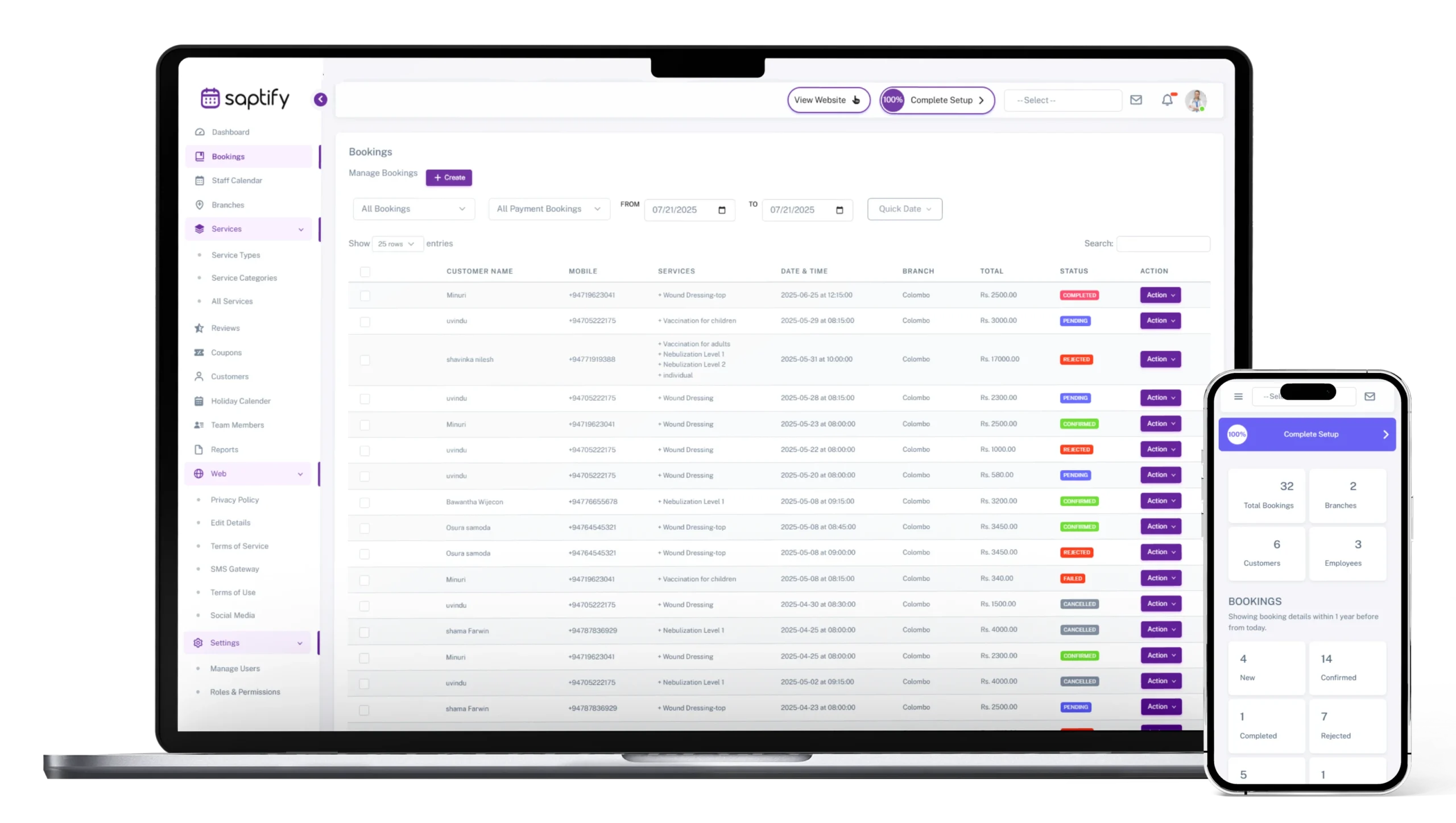 Salon appointment booking system